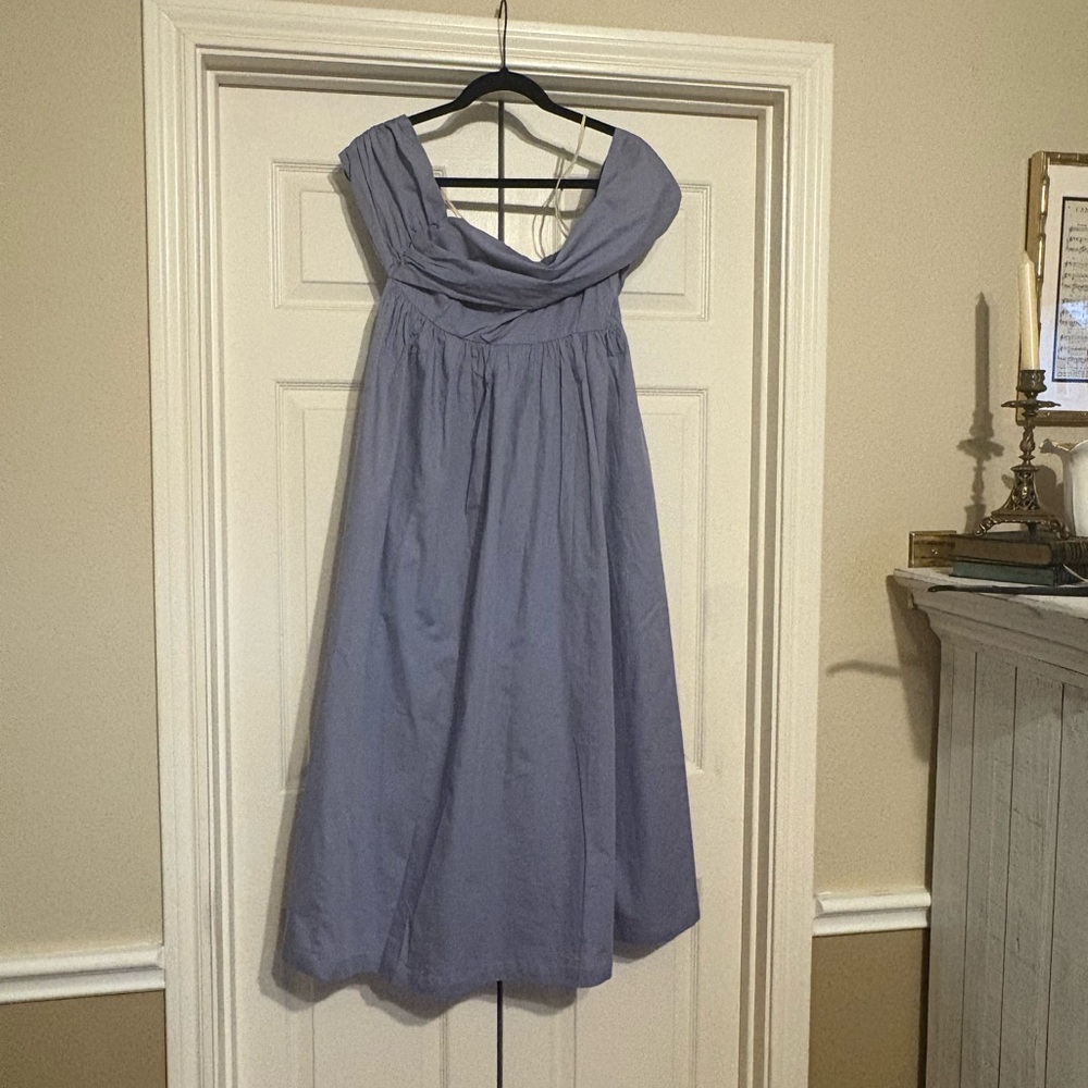 Free People Lavender Midi Dress Off Shoulder